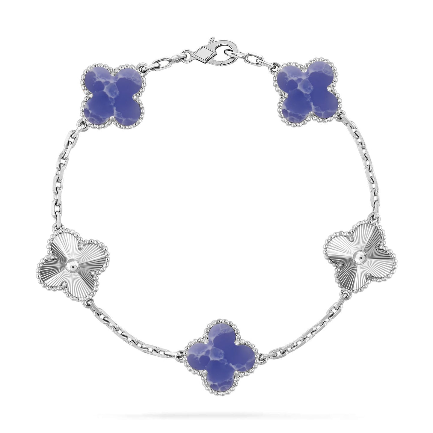 [Auream]CLOVER 5 MOTIF BLUE VEINS BRACELET COLLECTION