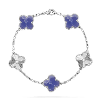 [Auream]CLOVER 5 MOTIF BLUE VEINS BRACELET COLLECTION