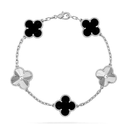 [Auream] CLOVER 5 MOTIF ONYXS BRACELET COLLECTION