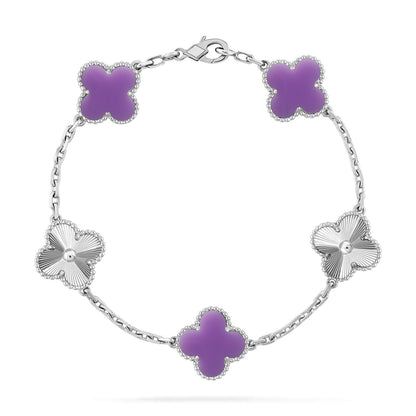 [Auream]CLOVER 5 MOTIF LIGHT PURPLE BRACELET COLLECTION