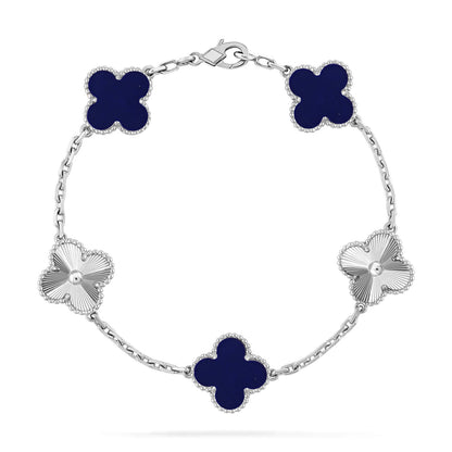[Auream]CLOVER 5 MOTIF LAPIS LAZULI BRACELET COLLECTION
