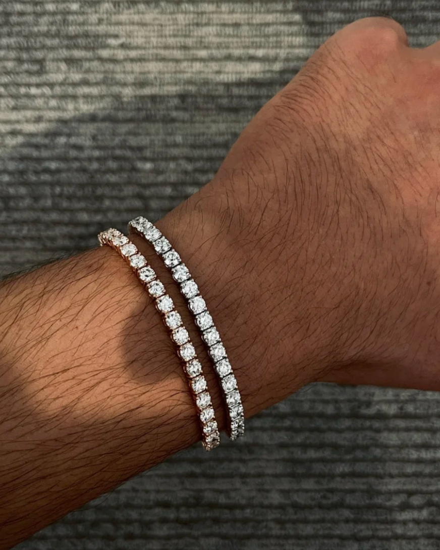 [Auream]  CLASSIC BASEBALL BRACELAT, 52 DIAMOND