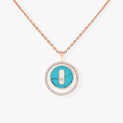 [Auream]Demo MOVE 1 DIAMOND TURQUOISE PINK GOLD DIAMOND NECKLACE