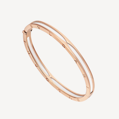 [Auream]ZERO 1 PINK GOLD WITH WHITE CERAMIC BRACELET