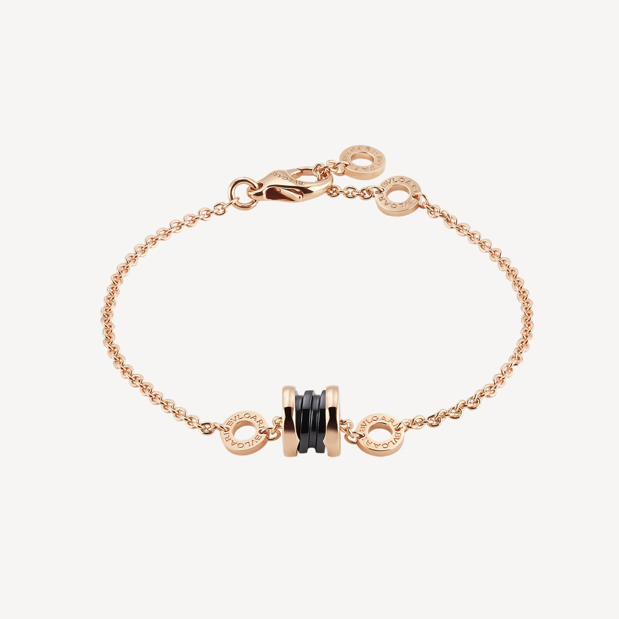 [Auream]ZERO 1 SOFT PINK GOLD AND BLACK CERAMIC BRACELET