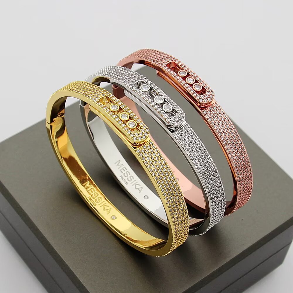 [Auream]Move Noa Full Pavé Diamond Bangle Bracelet
