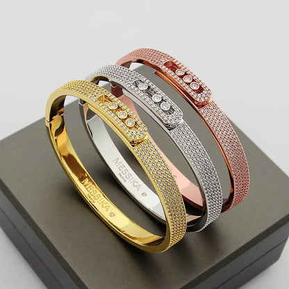 [Auream]Move Noa Full Pavé Diamond Bangle Bracelet
