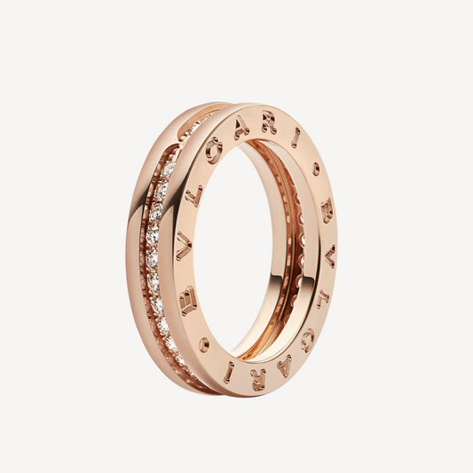 [Auream]ZERO 1 ONE-BAND PAVED DIAMONDS ON THE SPIRAL RING