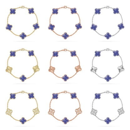 [Auream]CLOVER 5 MOTIF BLUE VEINS BRACELET COLLECTION