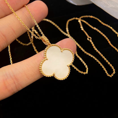 [Auream]CLOVER 25MM MOP LARGE PENDANT NECKLACE