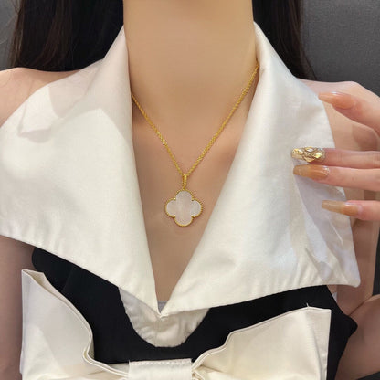 [Auream]CLOVER 25MM MOP LARGE PENDANT NECKLACE