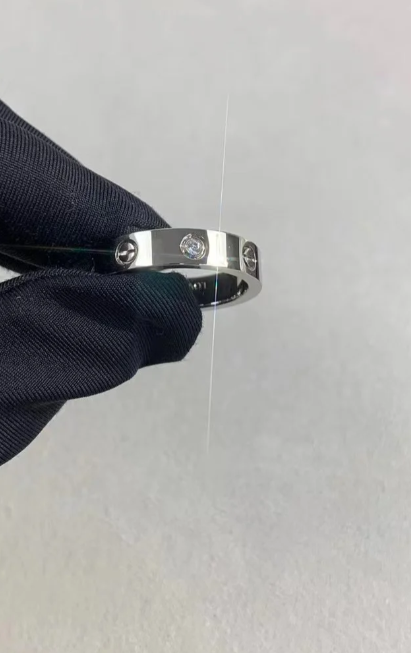 [Auream]LOVE RING 4MM 1 DIAMOND SILVER