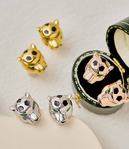 [Auream]CHRRTAH-PRINT STUD EARRINGS, THREE COLORS