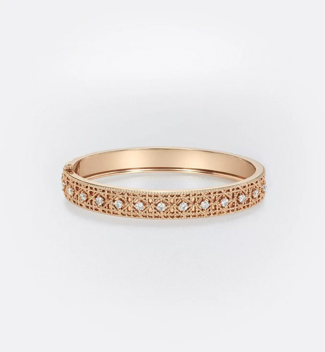 [Auream]2026 WOVEN-PATTERN BRACELET SET WITH FULL DIAMOND INLAY THREE-COLORS