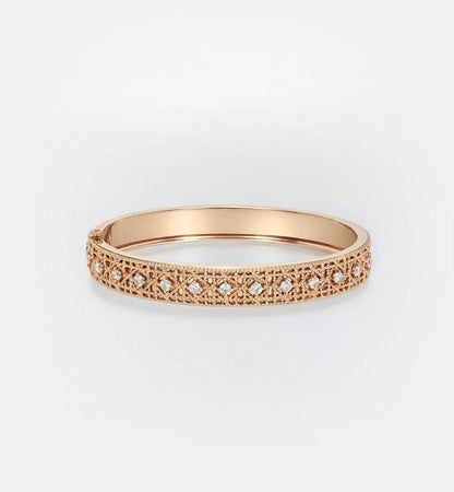 [Auream]2026 WOVEN-PATTERN BRACELET SET WITH FULL DIAMOND INLAY THREE-COLORS