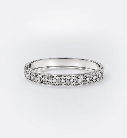 [Auream]2026 WOVEN-PATTERN BRACELET SET WITH FULL DIAMOND INLAY THREE-COLORS