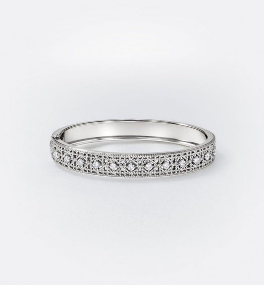 [Auream]2026 WOVEN-PATTERN BRACELET SET WITH FULL DIAMOND INLAY THREE-COLORS