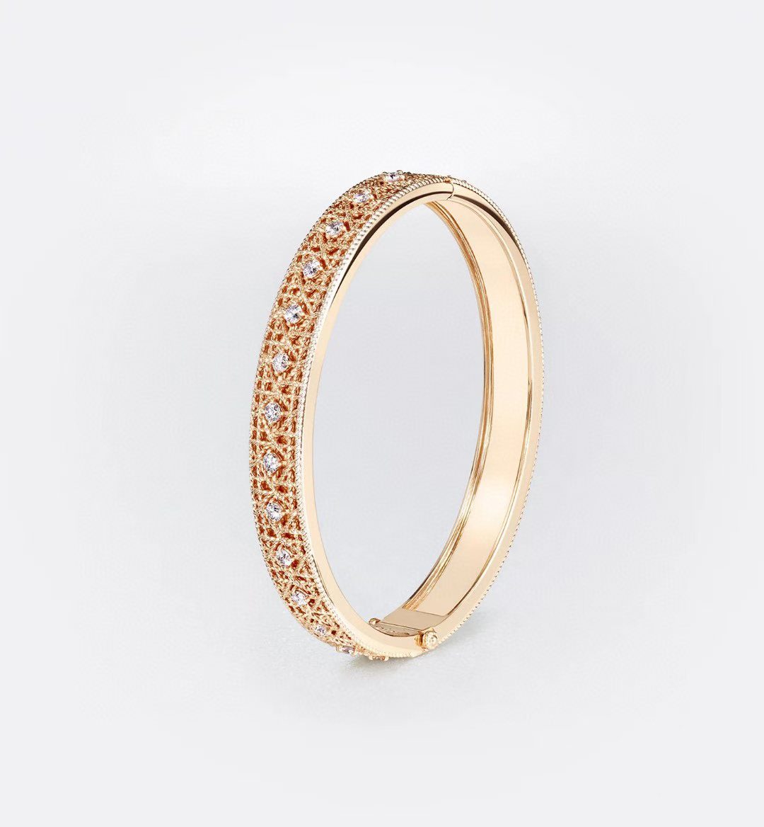 [Auream]2026 WOVEN-PATTERN BRACELET SET WITH FULL DIAMOND INLAY THREE-COLORS