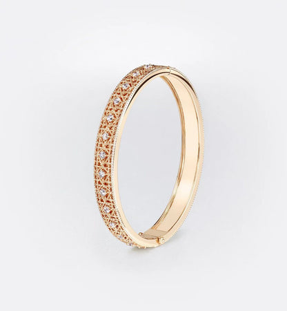 [Auream]2026 WOVEN-PATTERN BRACELET SET WITH FULL DIAMOND INLAY THREE-COLORS