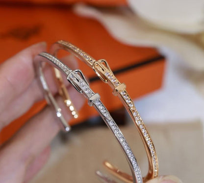[Auream]DIAMOND-ENCRUSTED BRACELET THREE COLORS