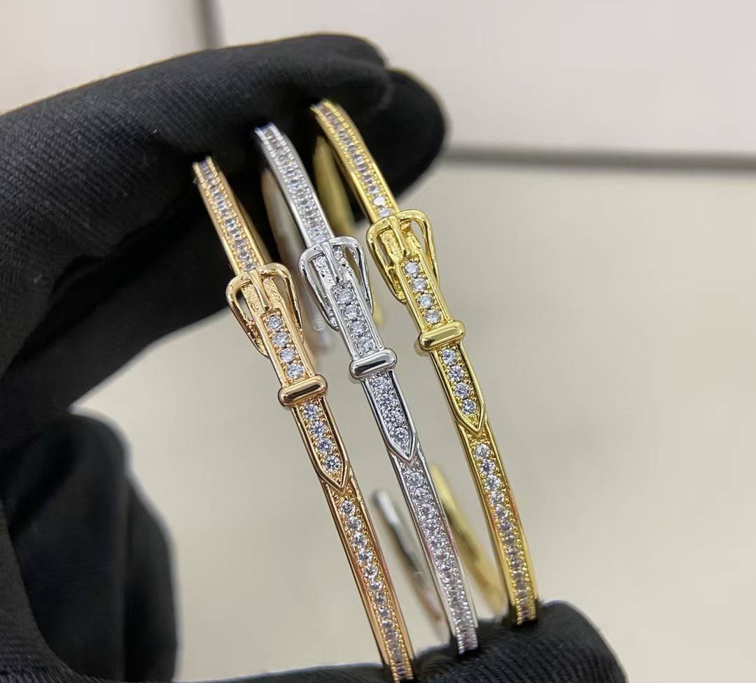 [Auream]DIAMOND-ENCRUSTED BRACELET THREE COLORS