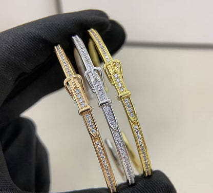 [Auream]DIAMOND-ENCRUSTED BRACELET THREE COLORS