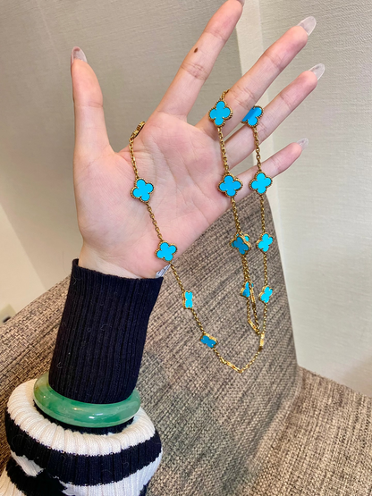 [Auream]CLOVER 20 MOTIFS TURQUOISE GOLD