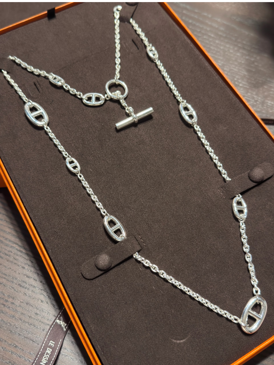 [Auream]Classic Silver Sweater Chain