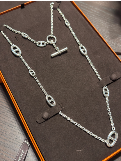 [Auream]Classic Silver Sweater Chain