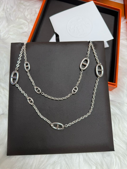 [Auream]Classic Silver Sweater Chain