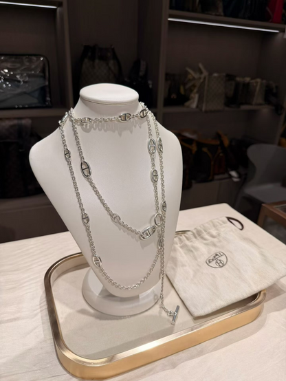 [Auream]Classic Silver Sweater Chain