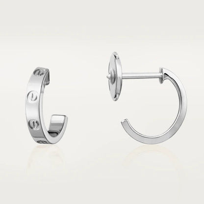 [Auream]LOVE EARRINGS 2.65MM SILVER