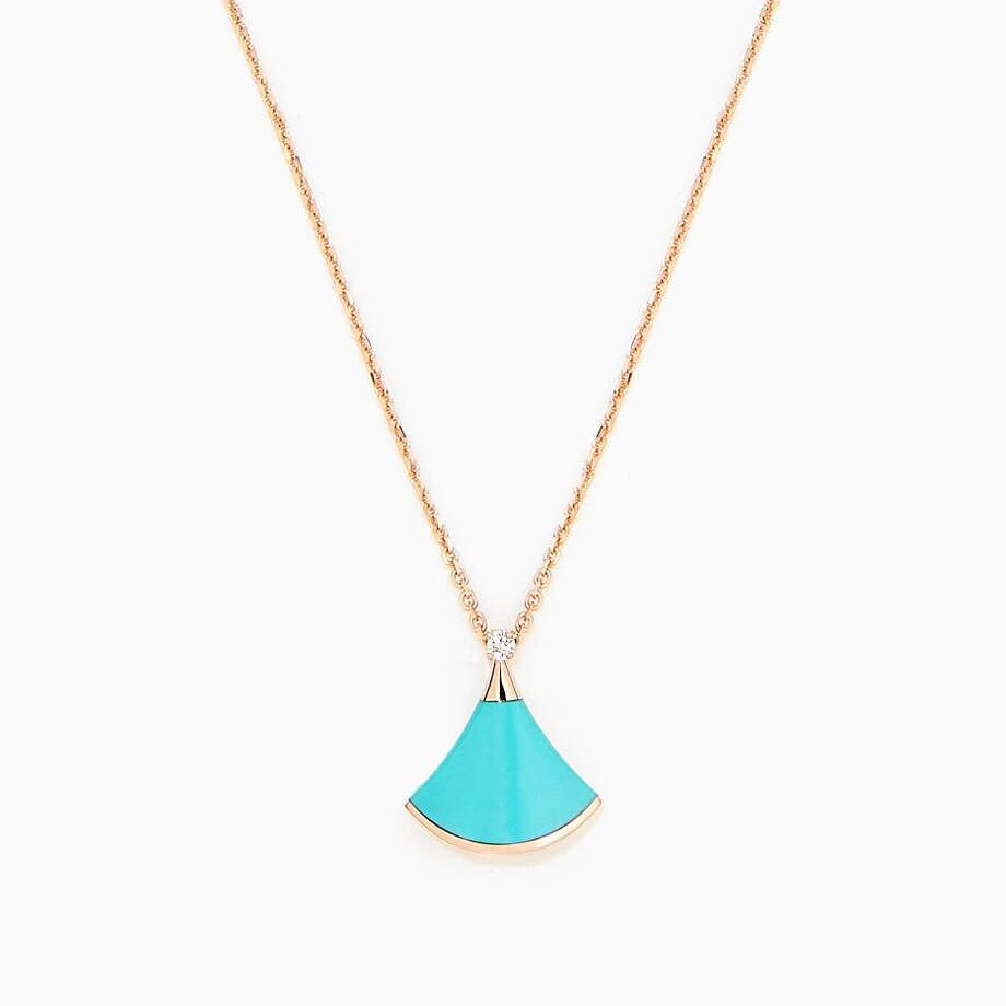 [Auream]DREAM NECKLACE TURQUOISE PINK GOLD