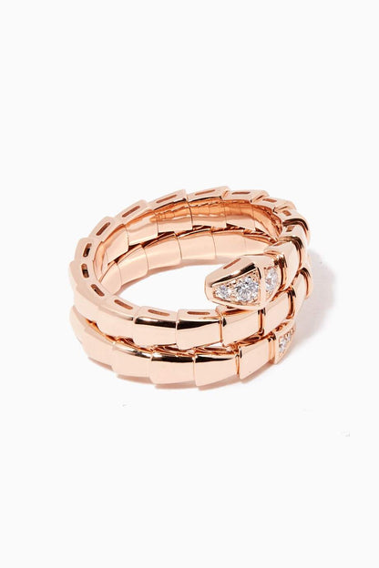 [Auream]SERPENTS DOUBLE ROW DIAMOND RING