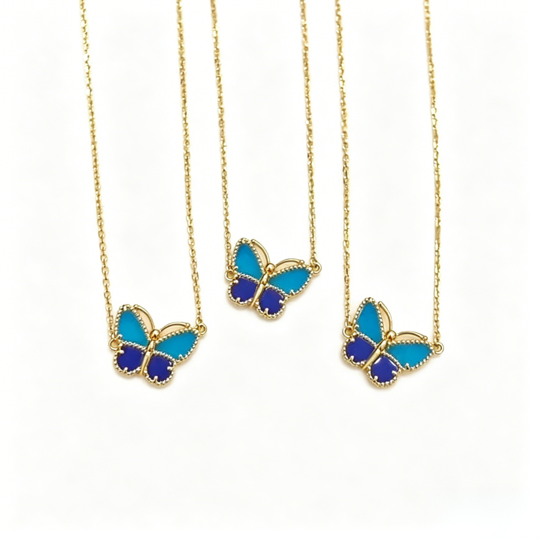 [Auream]  2026 NEW LUCKY BUTTERFLY 1 MOTIFS NECKLACE