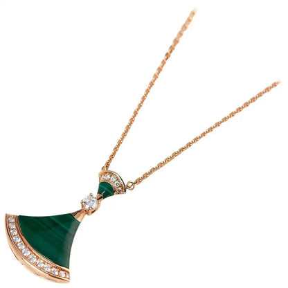[Auream]DREAM NECKLACE MALACHITE DIAMOND