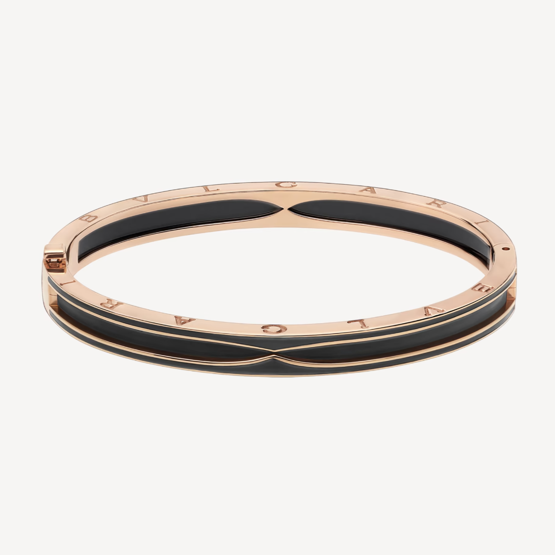 [Auream]ZERO 1 PINK GOLD WITH MATTE BLACK CERAMIC BRACELET