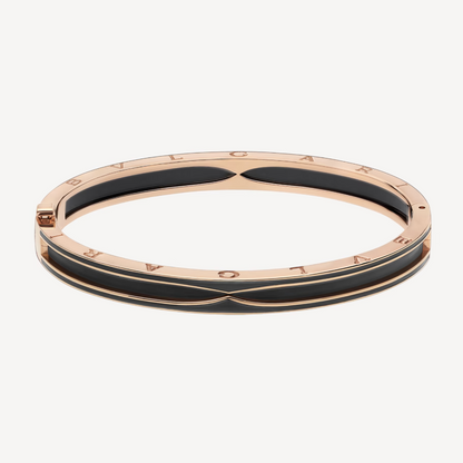 [Auream]ZERO 1 PINK GOLD WITH MATTE BLACK CERAMIC BRACELET