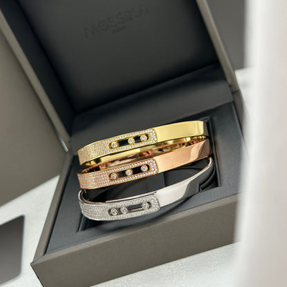[Auream]Move Noa Rose Gold Pavé Diamond Bangle Bracelet