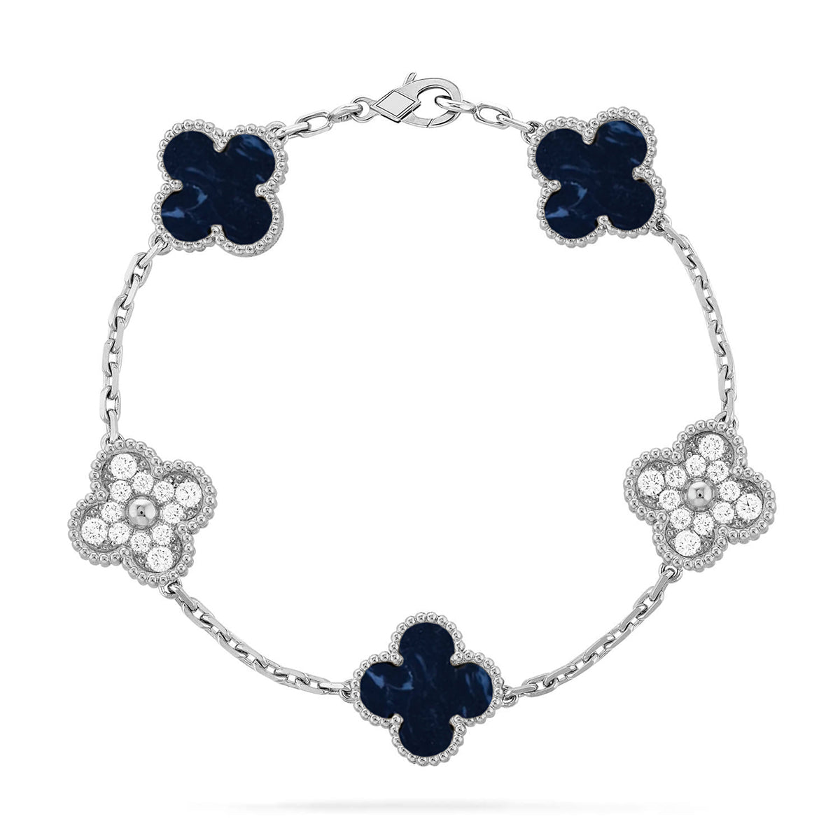 [Auream]CLOVER 5 MOTIF PIETERSITE BRACELET COLLECTION