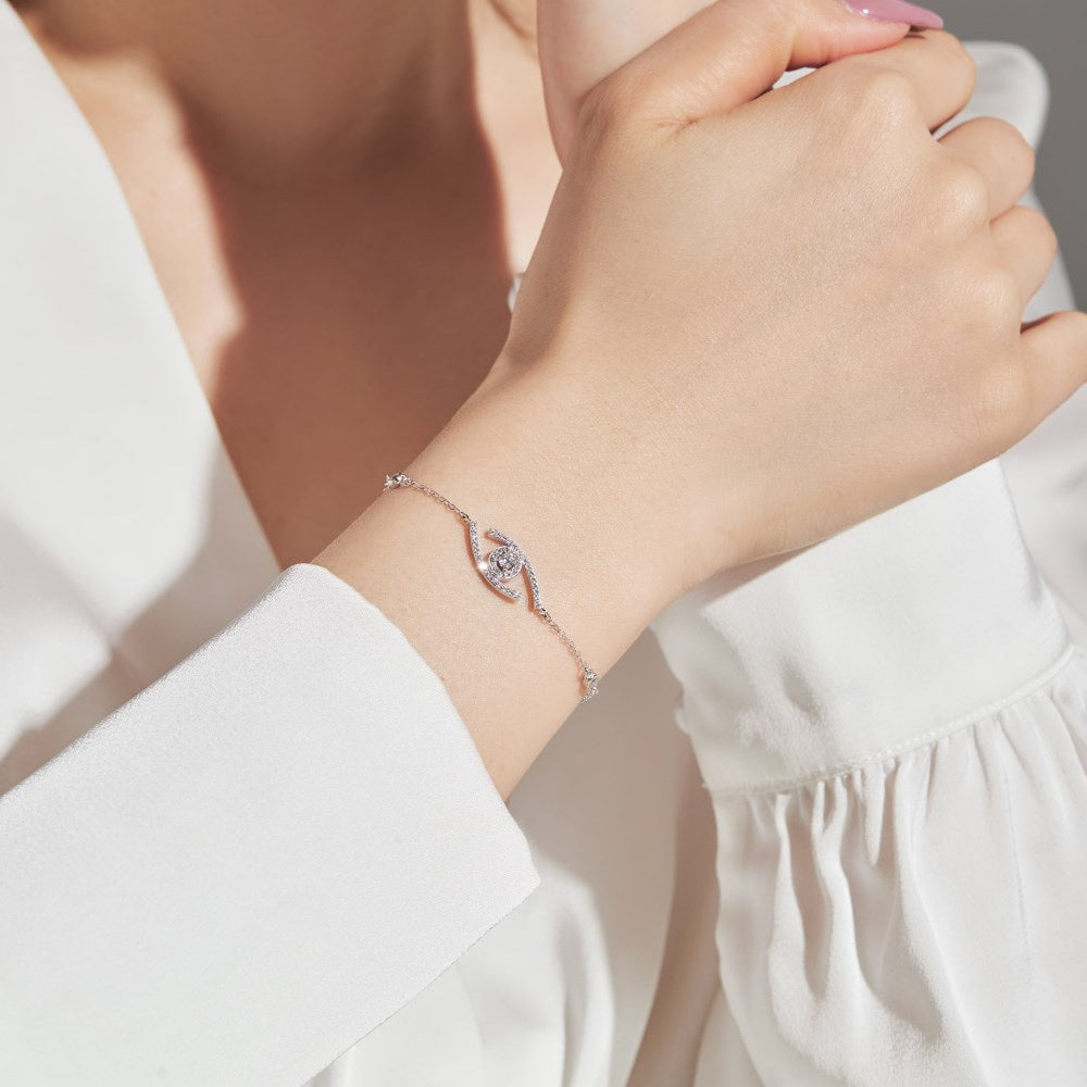 [Auream]Demo Eye Pave-Set Diamond Bracelet