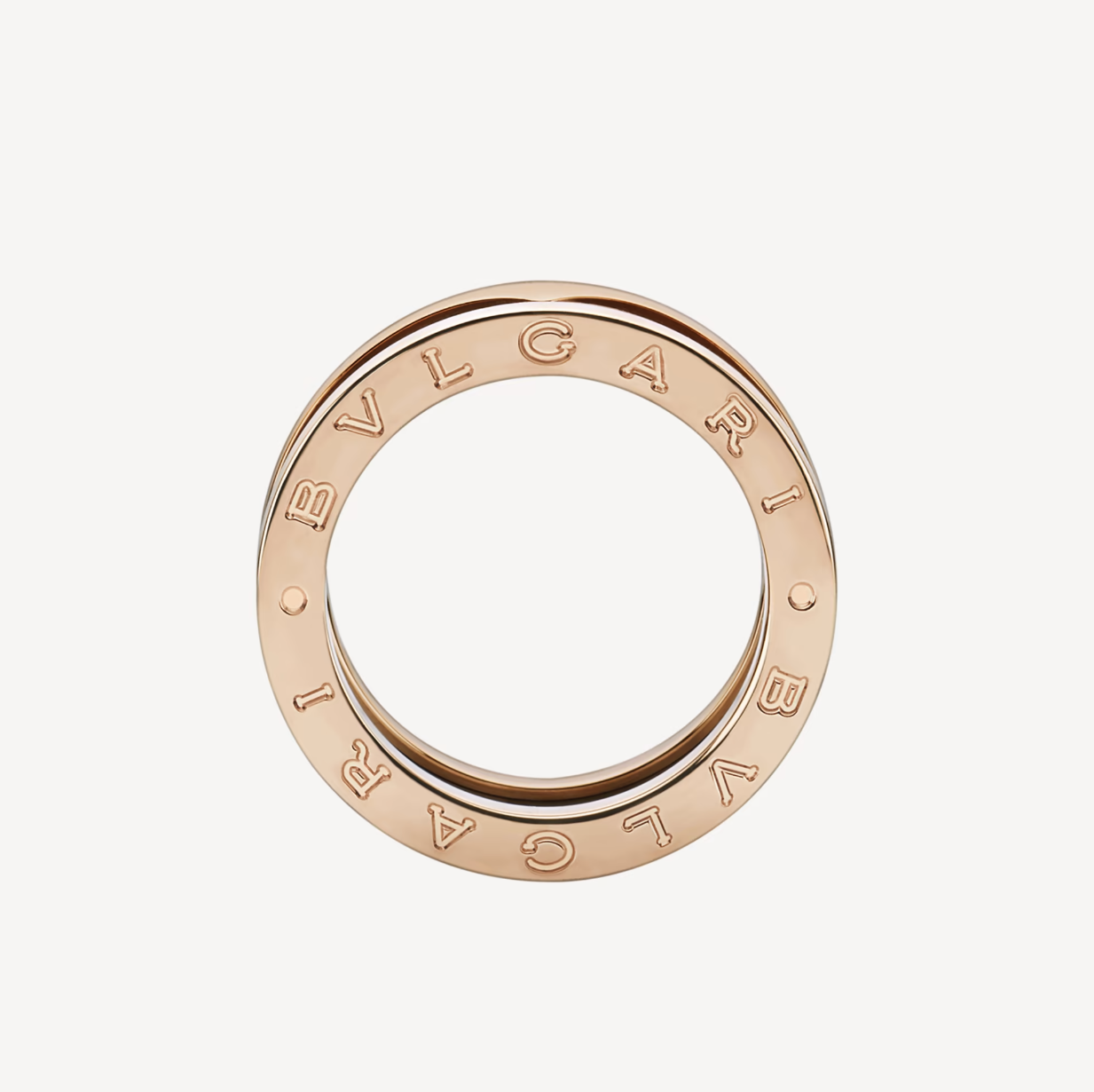 [Auream]ZERO 1 TWO-BAND LOOPS AND BLACK CERAMIC PINK GOLD RING