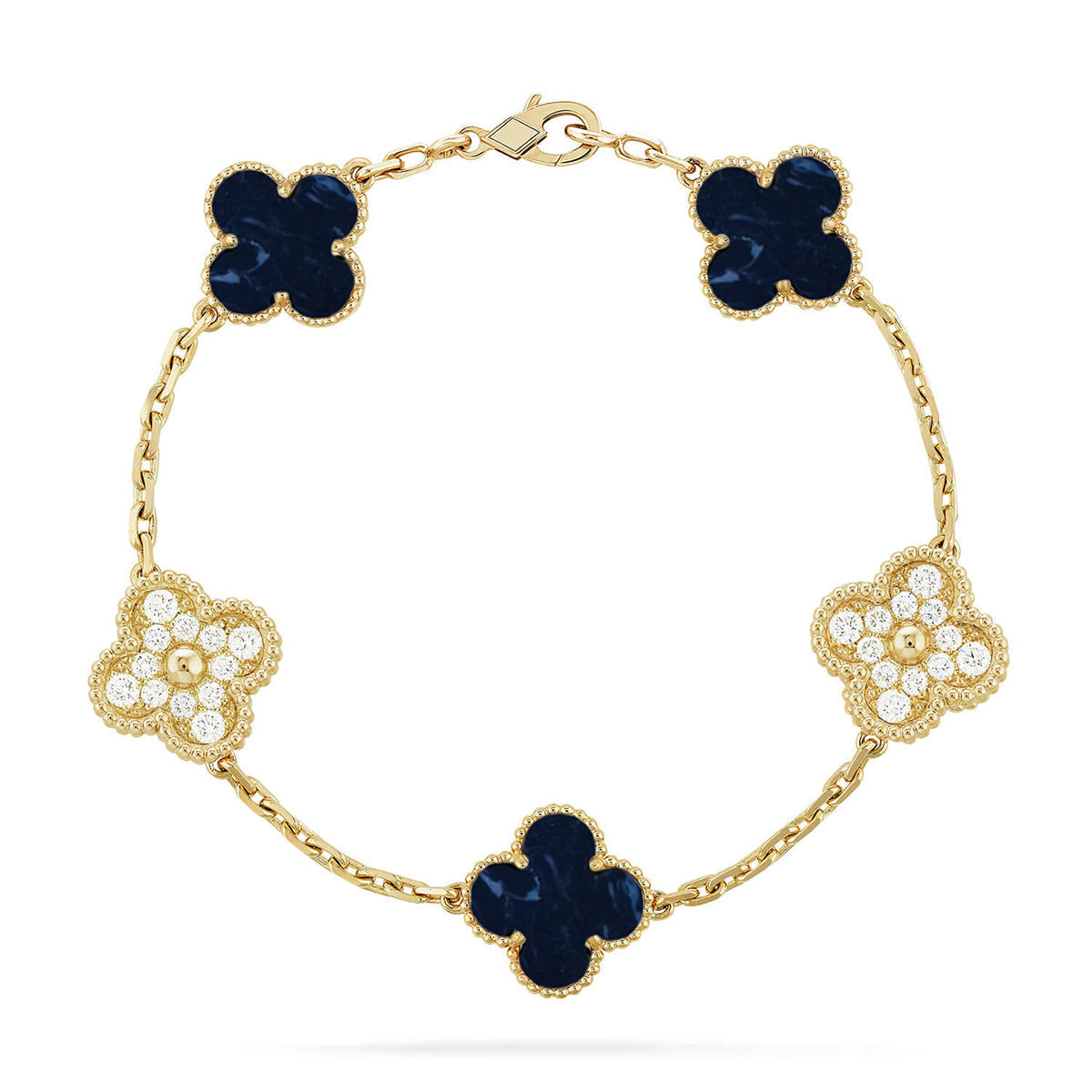 [Auream]CLOVER 5 MOTIF PIETERSITE BRACELET COLLECTION