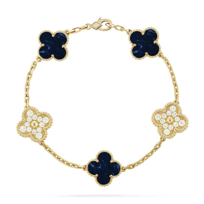 [Auream]CLOVER 5 MOTIF PIETERSITE BRACELET COLLECTION