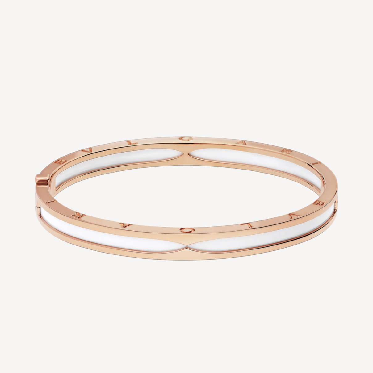 [Auream]ZERO 1 PINK GOLD WITH WHITE CERAMIC BRACELET
