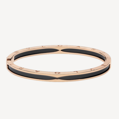 [Auream]ZERO 1 PINK GOLD WITH BLACK CERAMIC BRACELET