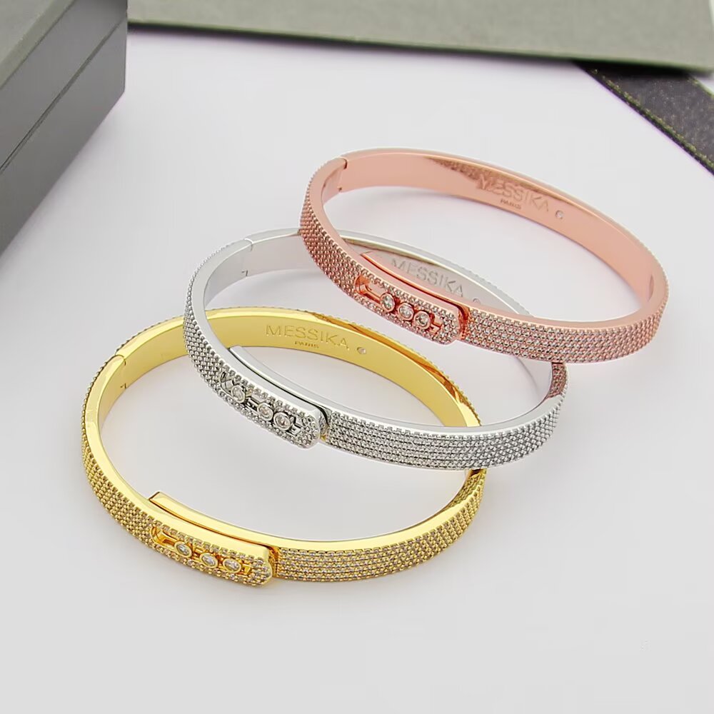 [Auream]Move Noa Full Pavé Diamond Bangle Bracelet