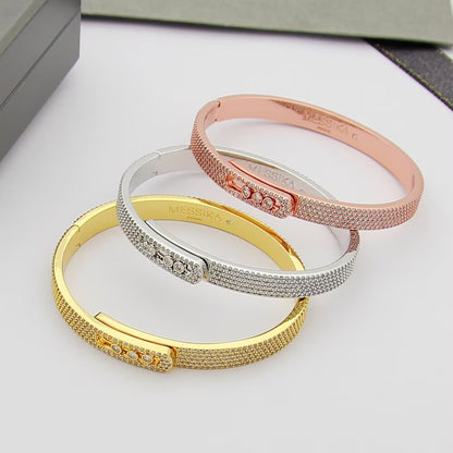 [Auream]Move Noa Full Pavé Diamond Bangle Bracelet