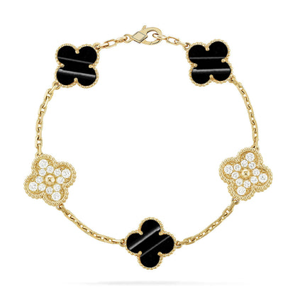 [Auream] CLOVER 5 MOTIF PULSAR STONE BRACELET COLLECTION