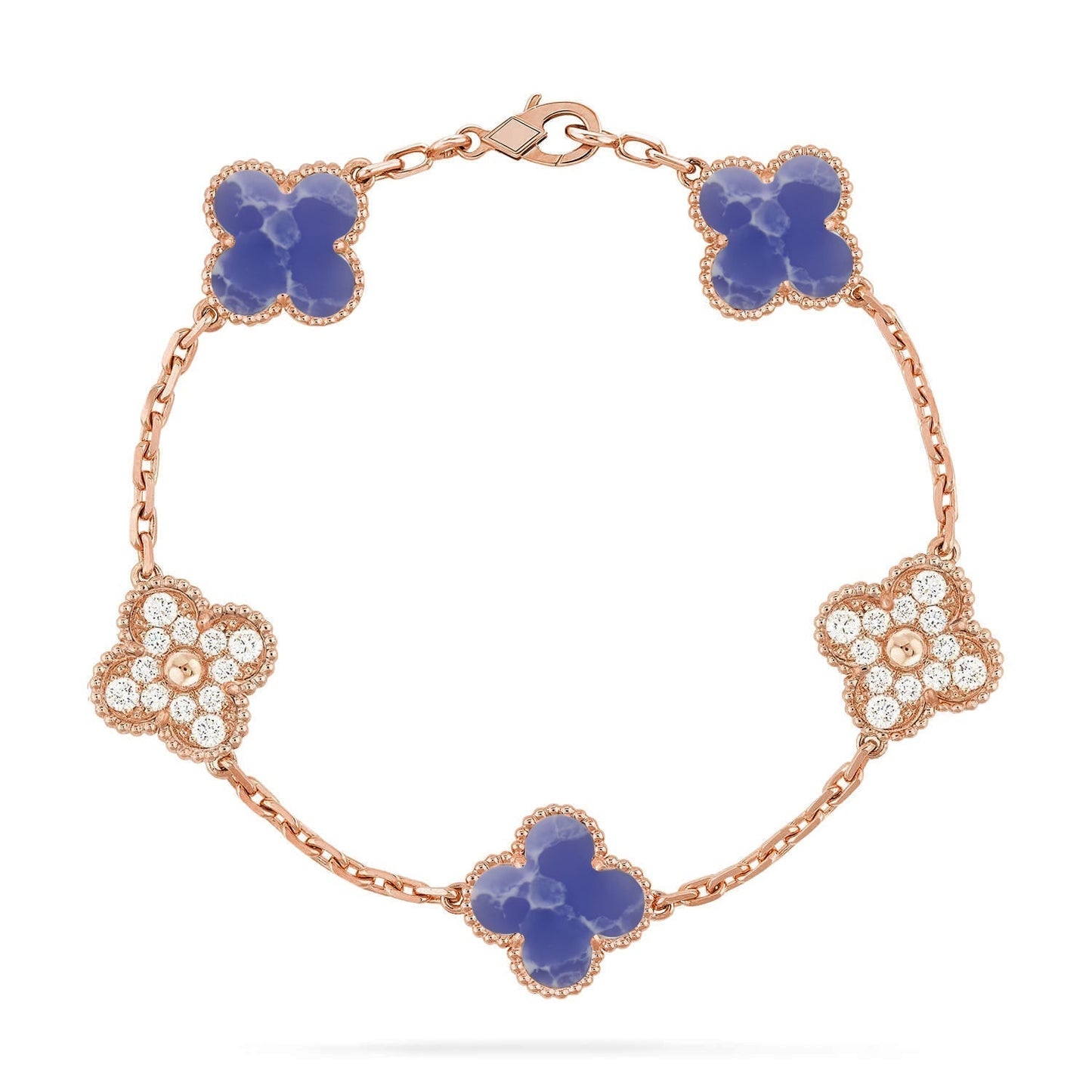 [Auream]CLOVER 5 MOTIF BLUE VEINS BRACELET COLLECTION